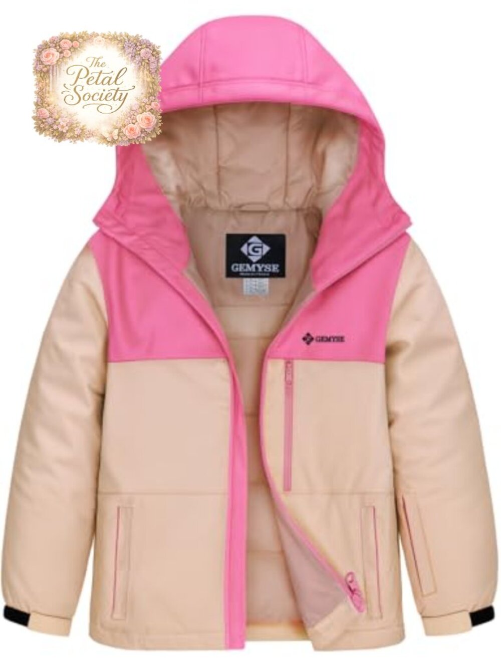 Girls Waterproof Ski Snow Jacket Fleece Windproof Winter Coat Hooded